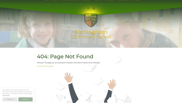 Screenshot of the Friends Of Etchingham School website