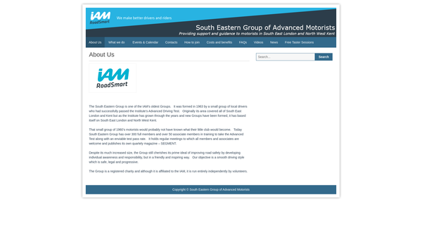Screenshot of the South Eastern Group Of Advanced Motorists website