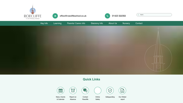 Screenshot of the Roecliffe C E School Fund website