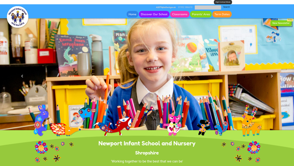 Screenshot of the Newport Infants Parent Teachers Association website