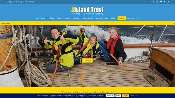 Screenshot of the The Island Trust Limited website
