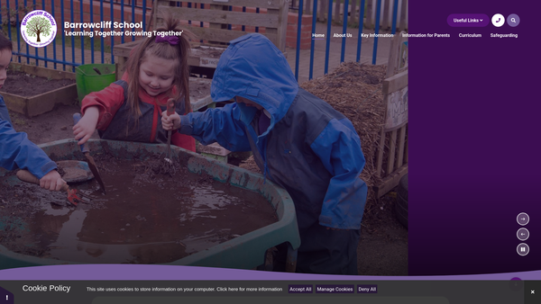 Screenshot of the Barrowcliff Junior School Fund website