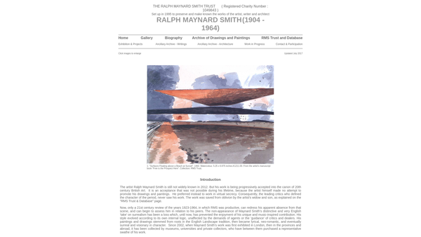 Screenshot of the Ralph Maynard Smith Trust website