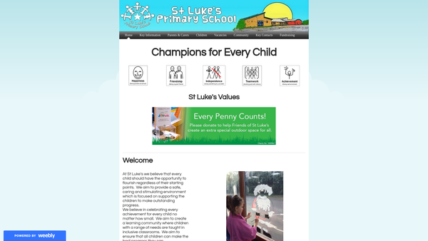 Screenshot of the Friends Of St Lukes School Association website