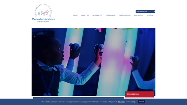 Screenshot of the Friends Of Broadmeadow Special School website