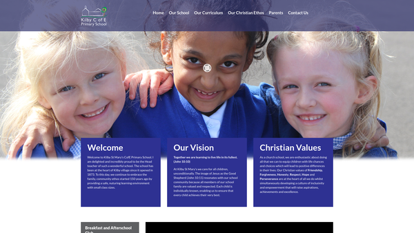 Screenshot of the Friends Of Kilby School website