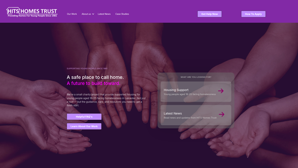 Screenshot of the Hits Homes Trust Limited website