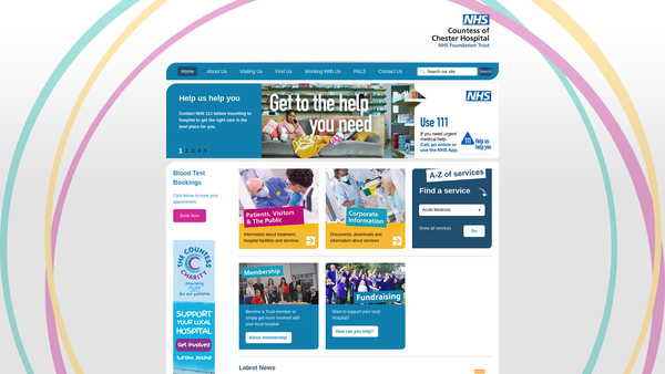 Screenshot of the The Countess Charity website