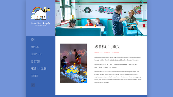 Screenshot of the Beaulieu Respite website