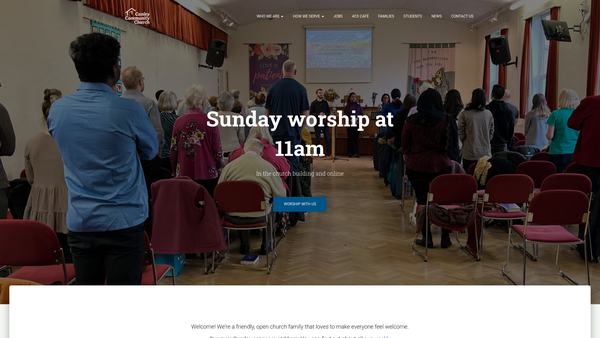 Screenshot of the Canley Community Church website
