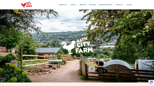 Screenshot of the Bath City Farm website