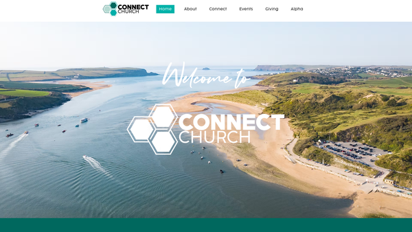 Screenshot of the Connect Church Cornwall website