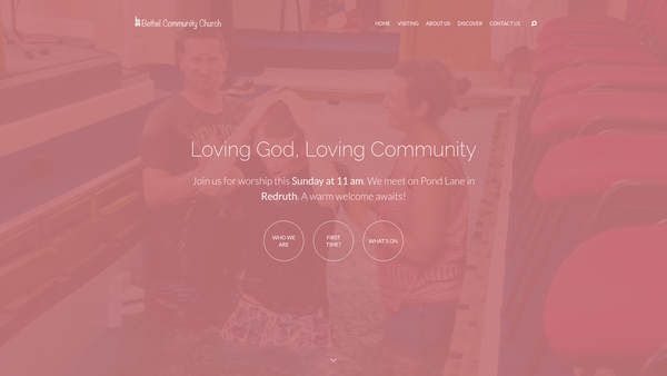 Screenshot of the Bethel Community Church website