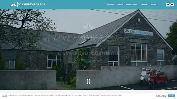Screenshot of the Soul's Harbour Pentecostal Church website