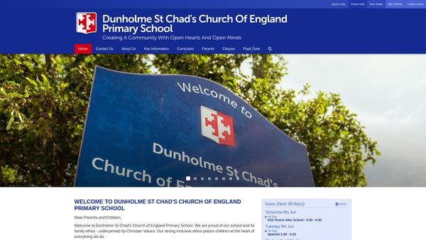 Screenshot of the Dunholme School Fund website