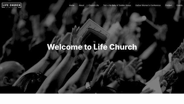 Screenshot of the Life Church Somerton website