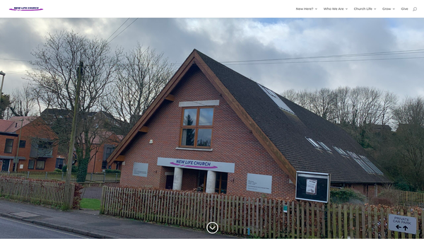 Screenshot of the New Life Church Winchester website