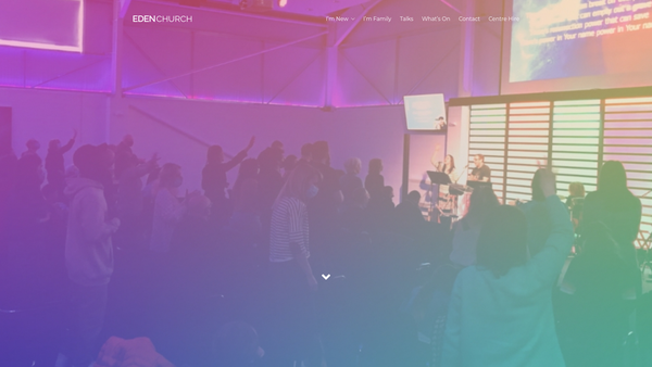 Screenshot of the Eden Church website