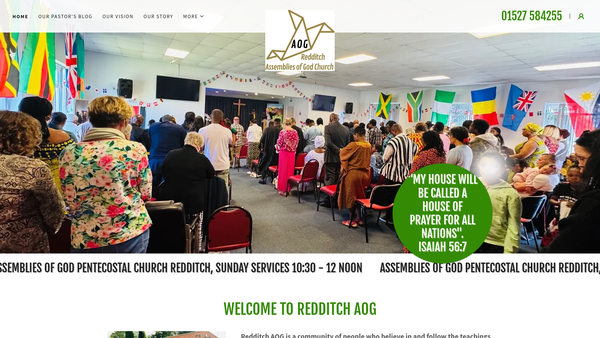 Screenshot of the Assemblies Of God Pentecostal Church website