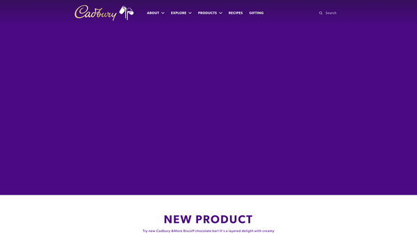 Screenshot of the The Cadbury Foundation website