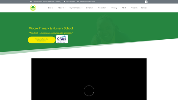 Screenshot of the The Friends Of Woore School website