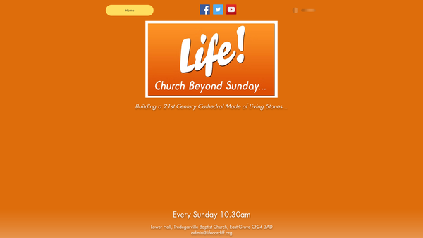 Screenshot of the Cardiff Life Church website
