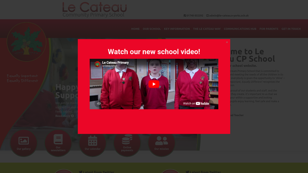 Screenshot of the Le Cateau Community Primary School Fund website