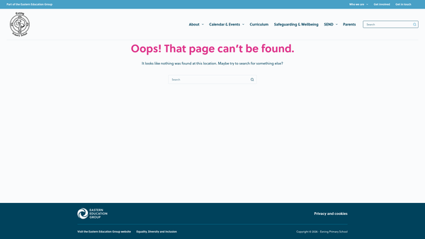 Screenshot of the Friends Of Exning School website