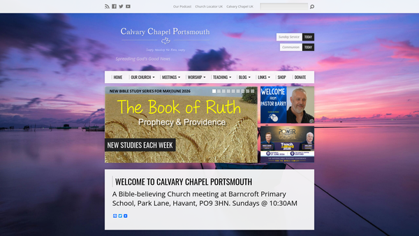 Screenshot of the Calvary Chapel website