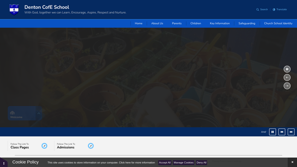 Screenshot of the Denton C E Controlled School Fund website