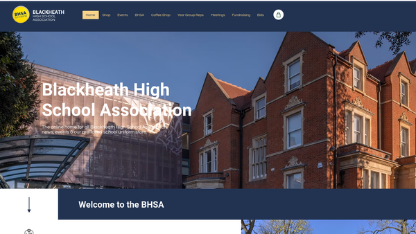 Screenshot of the Blackheath High School Association website