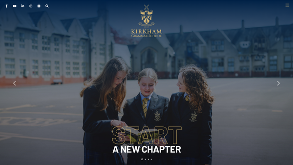 Screenshot of the The Friends Of Kirkham Grammar School website