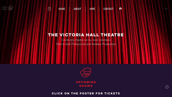 Screenshot of the Victoria Hall Performing Arts Association website