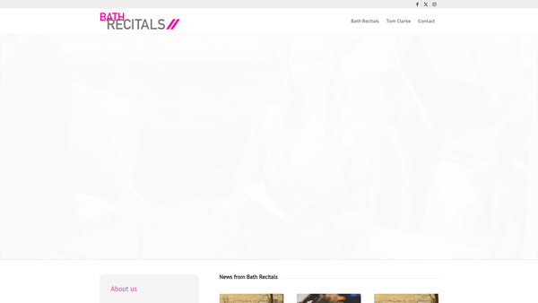 Screenshot of the The Bath Recital Artists Trust website