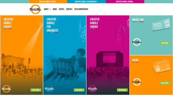 Screenshot of the Creative Oundle website