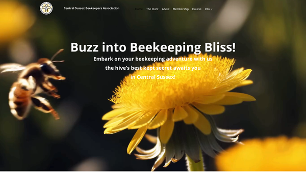 Screenshot of the Central Sussex Beekeepers Association website