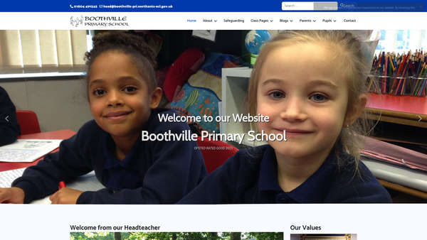 Screenshot of the Boothville Primary School Amenities Fund website