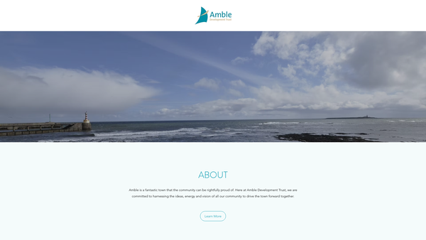 Screenshot of the Amble Development Trust website