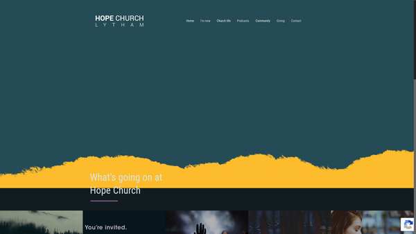 Screenshot of the Hope Church Lytham website