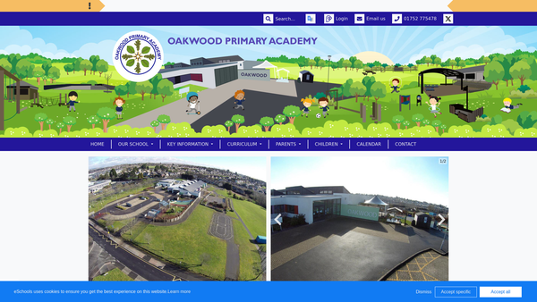 Screenshot of the Oakwood Primary Parents, Teachers And Friends Association website
