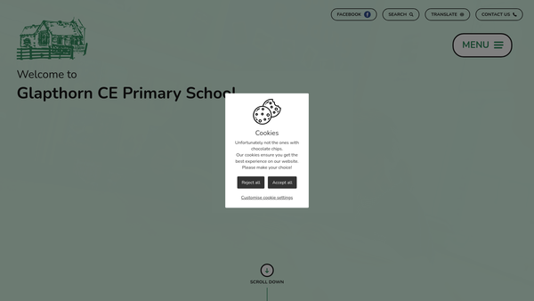 Screenshot of the Friends Of Glapthorn School website