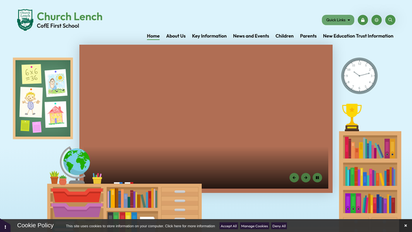 Screenshot of the Church Lench School Friends website