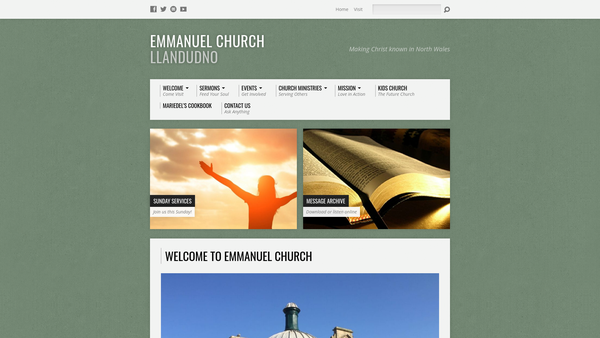 Screenshot of the Emmanuel Church website