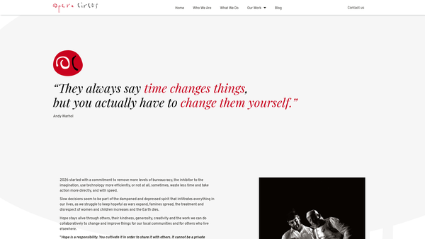 Screenshot of the Opera Circus Limited website
