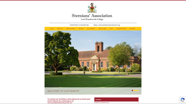 Screenshot of the The Sternians Trust Fund website