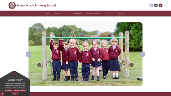 Screenshot of the Friends Of Manorbrook website