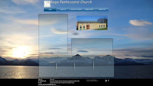 Screenshot of the Ryhope Pentecostal Church website