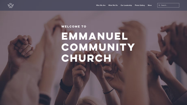 Screenshot of the Emmanuel Community Church website