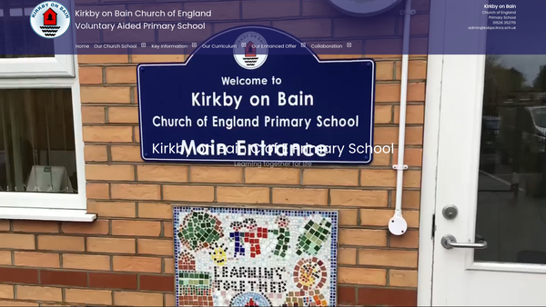 Screenshot of the Kirkby On Bain Primary School Fund website