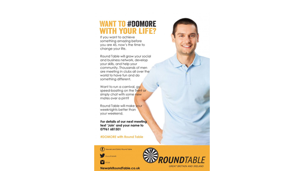Screenshot of the Newark And District Round Table Charitable Trust Fund website